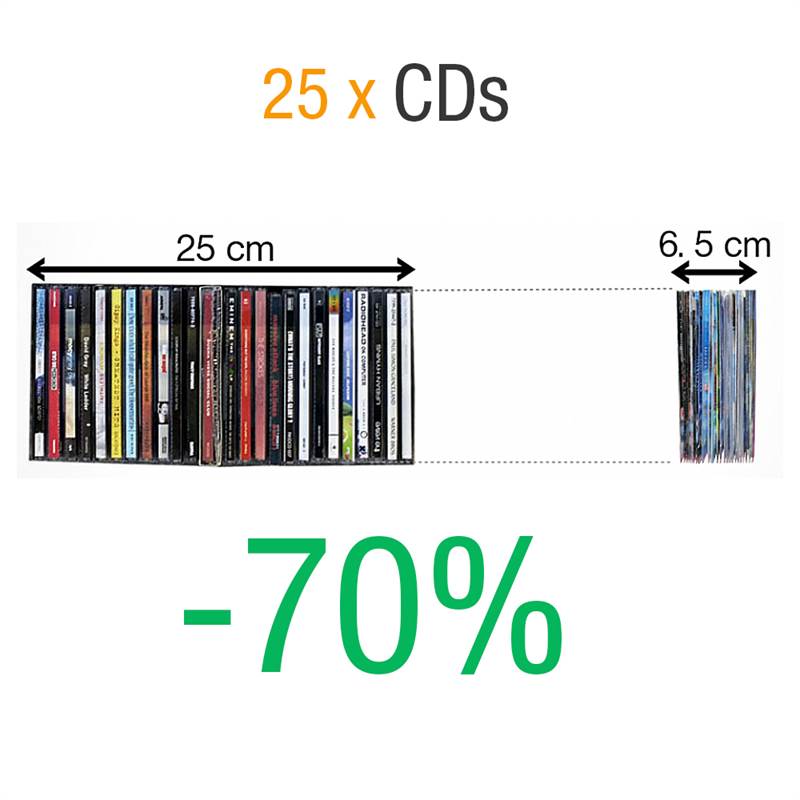 CAROOTU 20 étui CD/DVD pochettes CD en plastique dur stockage sac de CD de  stockage de DVD de protection pour pochette de rangement de voyage 