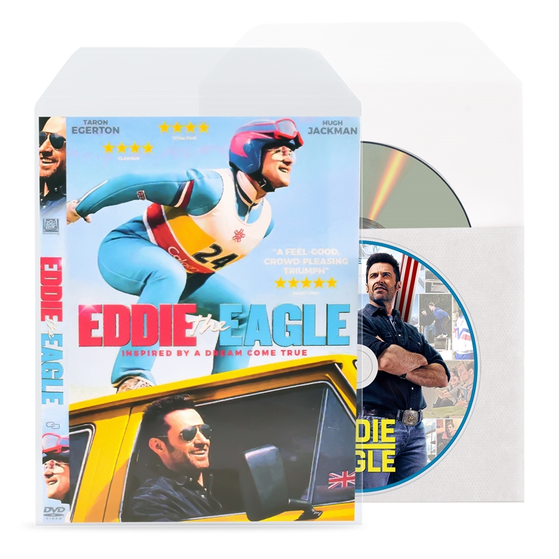 3L Pochette DVD Perforée Transparente à Rabat pour Ranger Disques et  Jaquettes - 100 pcs - 10282