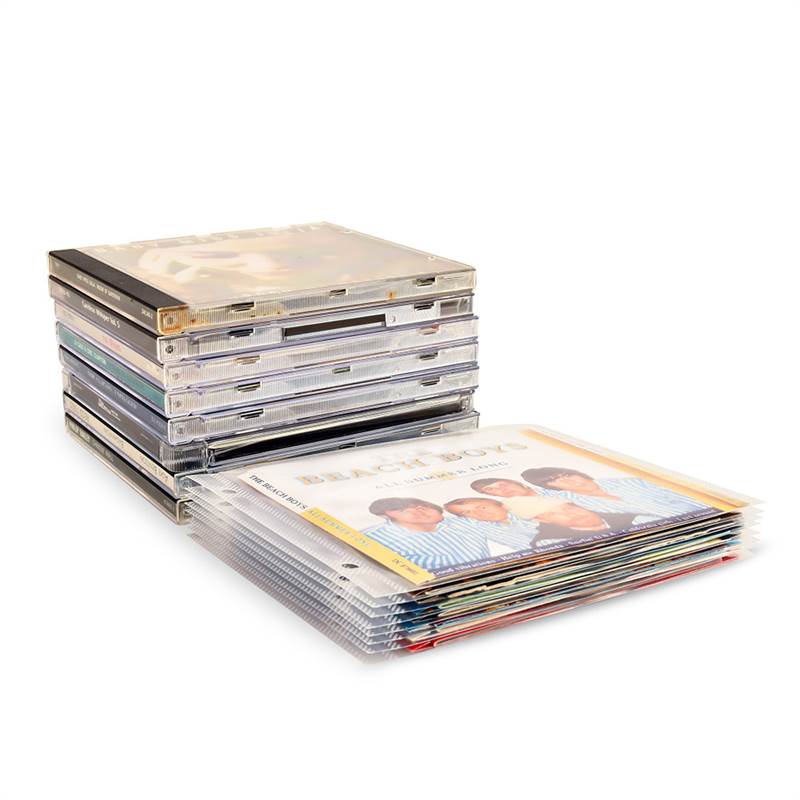 Pack de rangement CD : 100 Pochettes CD + 4 Classeurs CD